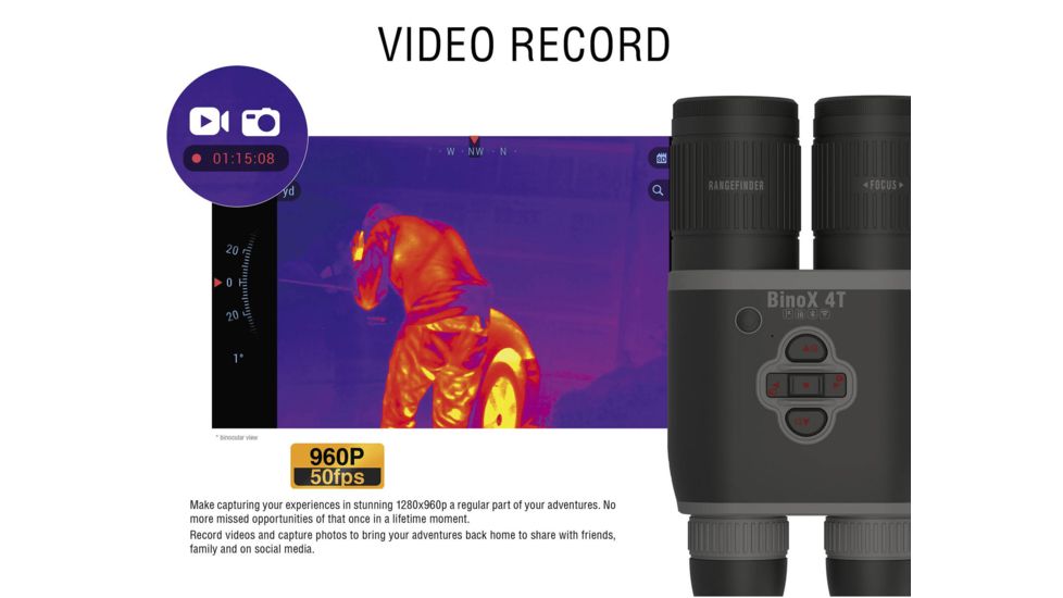 ATN Binox-THD 384-4.5-18x Thermal Binocular, Black / Grey, TIBNBX4384L