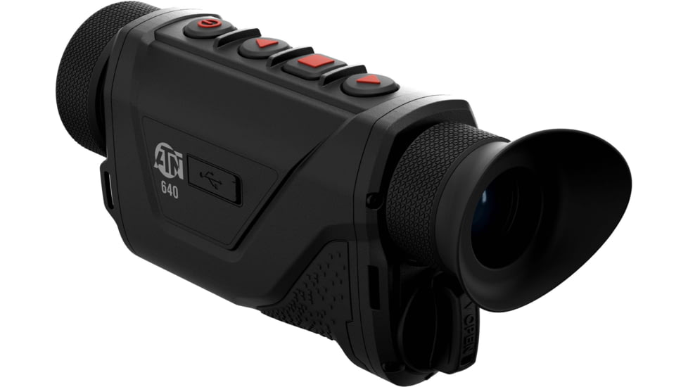 ATN BlazeHunter Pro 2.5-20x35mm Thermal Monocular w/Built-in Laser Rangefinder, 50 Hz, 640x512, Black, TIMNBLH635LRF