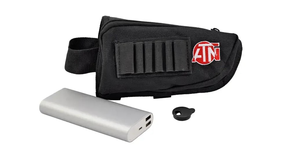 ATN Extended Power 20,000 mAh Battery Kit, w/Cable &amp; Buttstock Pouch ACMUBAT160