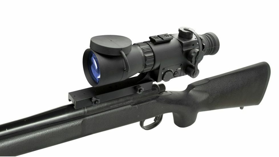 ATN MK 350 Guardian Night Vision Rifle Scope, Black w/ Red on Green Reticle, New - NVWSM35010-EE