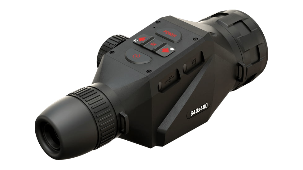 ATN OTS 4T, 1-10x, 640x480, Thermal Viewer w/ Full HD Video rec, WiFi, Smooth zoom, iOS/Android Controlling App, Black, TIMNO4641A