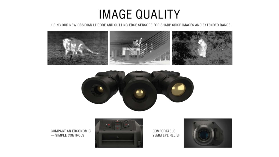 ATN OTS LT 160 3-6x Thermal Viewer, 25mm, 160x120, Black, TIMNOLT136X