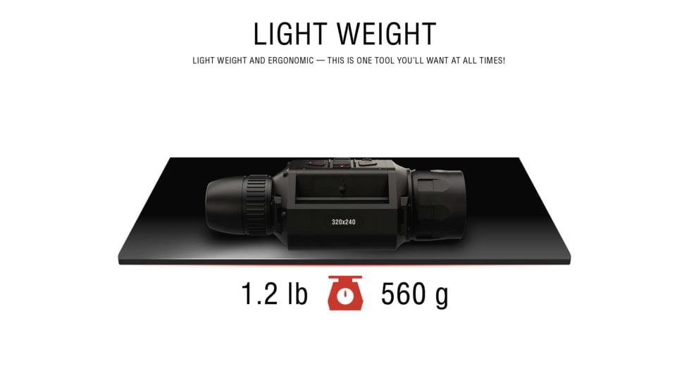 ATN OTS LT 320 6-12x Thermal Viewer, 25mm, 320x240, Black, TIMNOLT350X