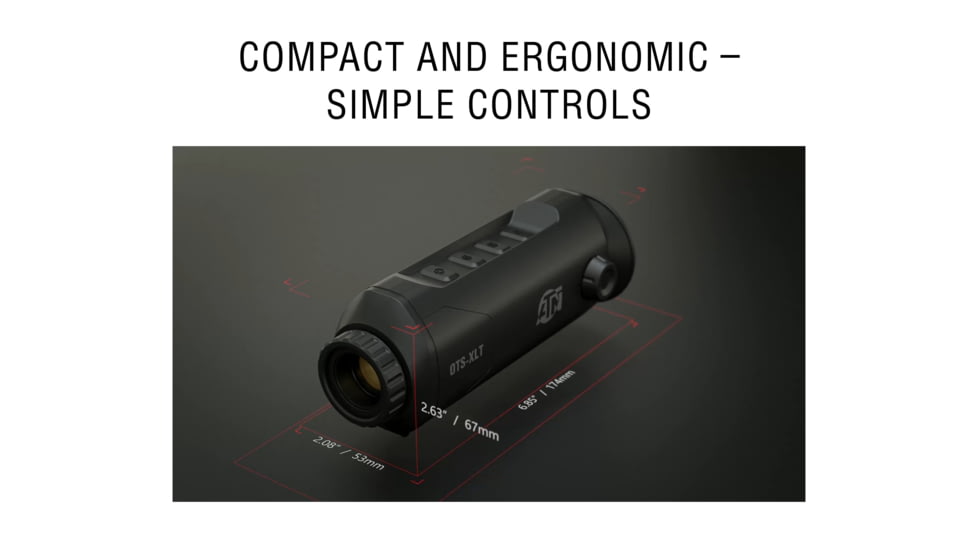 ATN OTS-XLT 2.5-10x Thermal Viewer, 25mm, 160x120, Black, TIMNOXL125X