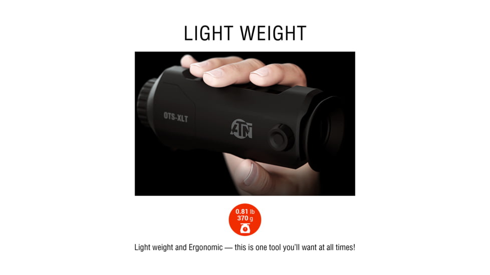 ATN OTS-XLT 2-8x Thermal Viewer, 19mm, 160x120, Black, TIMNOXL119X