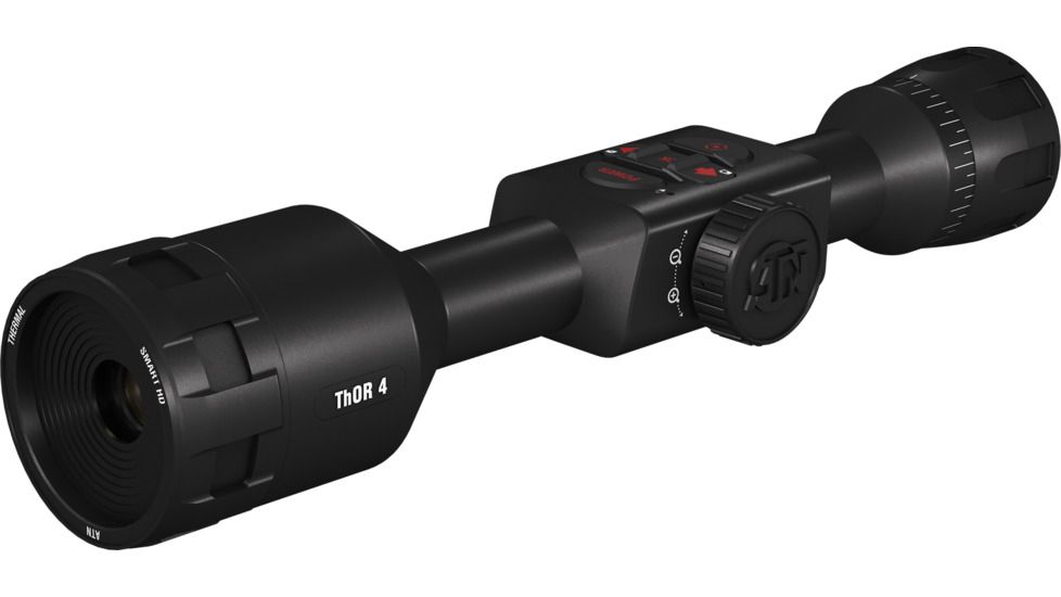 USED ATN ThOR 4 Thermal Smart HD Rifle Scope, 1.25-5x19mm, 30mm Tube, Black, TIWST4381A, EDEMO1
