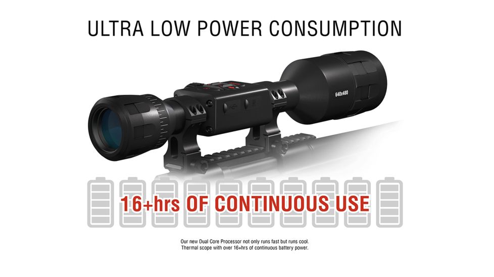 DEMO, ATN ThOR 4 Thermal Smart HD Rifle Scope, 4.5-18x50mm, Black, TIWST4384A