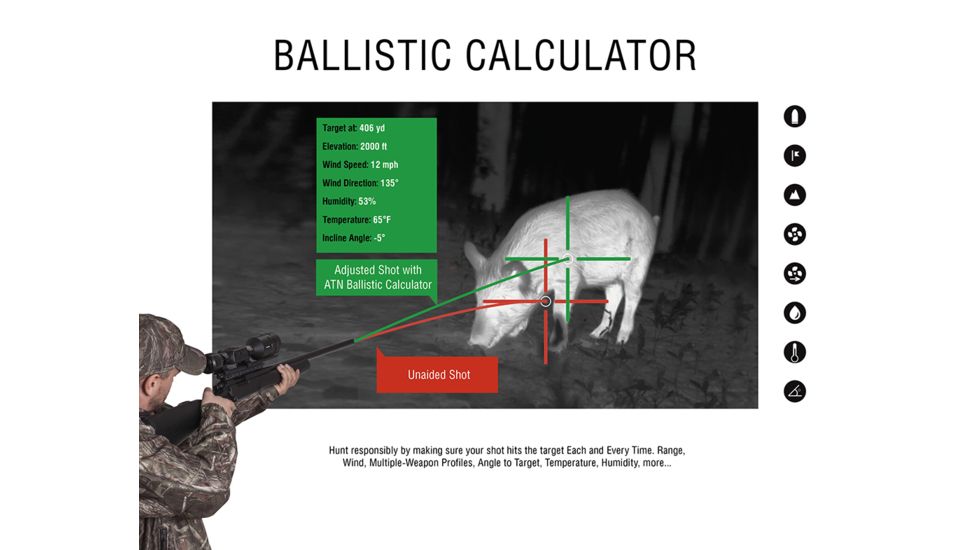 ATN ThOR 4 Thermal Smart HD Rifle Scope, 2.5-25x50mm, Black, TIWST4643A