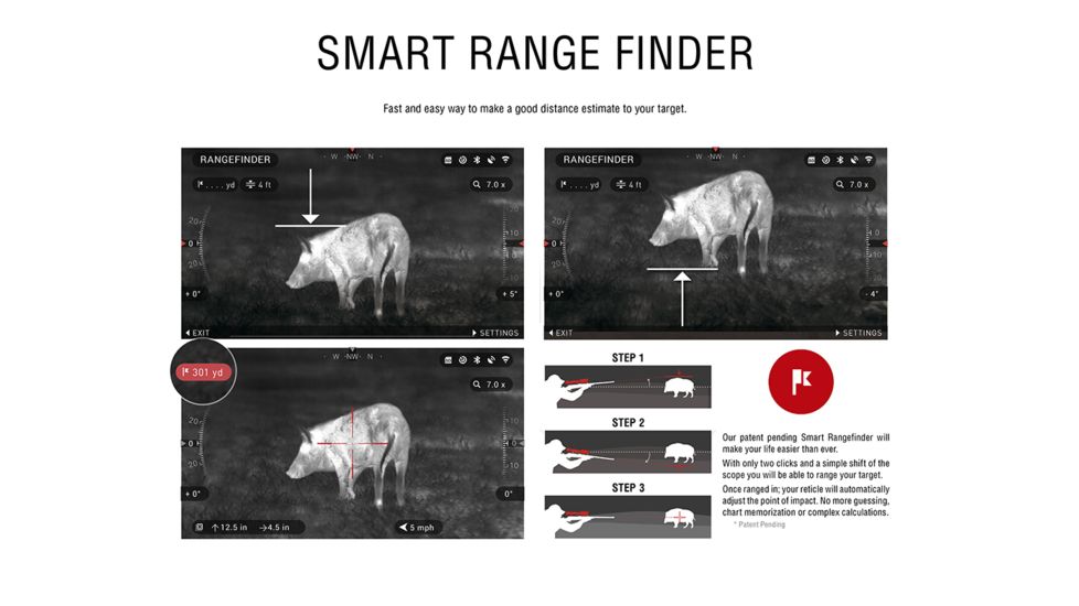 ATN ThOR 4 Thermal Smart HD Rifle Scope, 2.5-25x50mm, Black, TIWST4643A