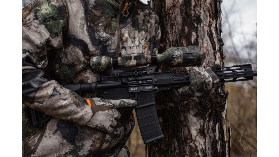 ATN ThOR 4 Thermal Smart HD Rifle Scope, 2.5-25x50mm, Mossy Oak Elements Terra, TIWST4643AET