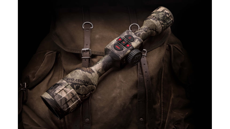 ATN ThOR 4 Thermal Smart HD Rifle Scope, 2.5-25x50mm, Mossy Oak Elements Terra, TIWST4643AET