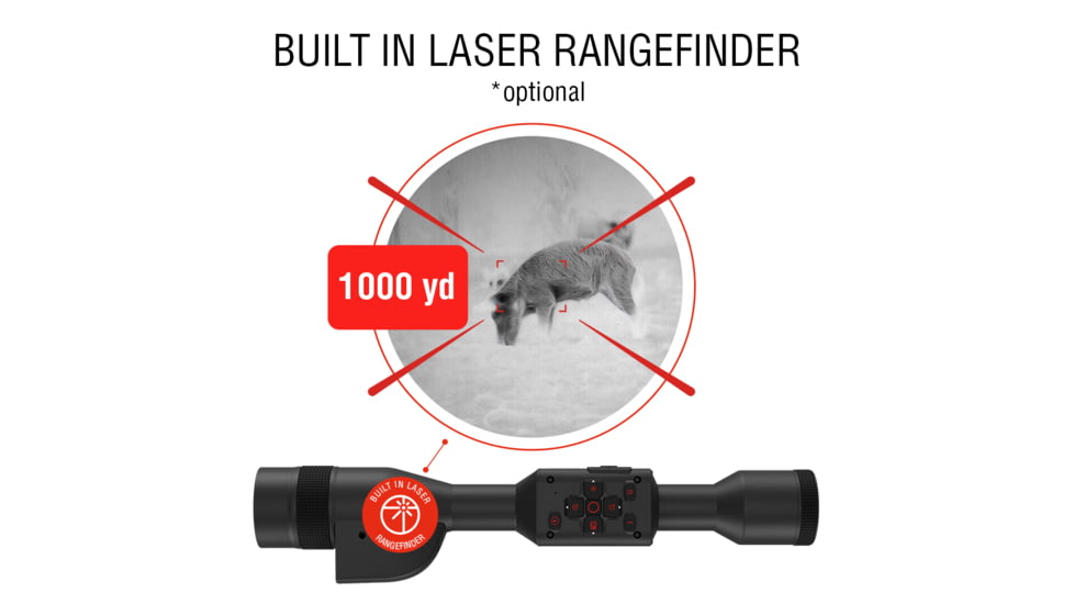 ATN Thor 5 3-24x 640x480 12 Micron Smart HD Thermal Rifle Scope, 30mm Tube w/ Gen 5 Sensor, Multiple Patterns &amp; Color Options Reticle, Black, TIWST5635A