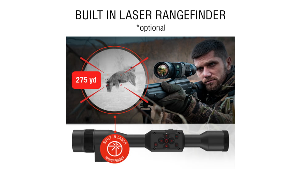 ATN Thor 5 3-24x 640x480 12 Micron Smart HD Thermal Rifle Scope, 30mm Tube w/ Gen 5 Sensor, Multiple Patterns &amp; Color Options Reticle, Black, TIWST5635A