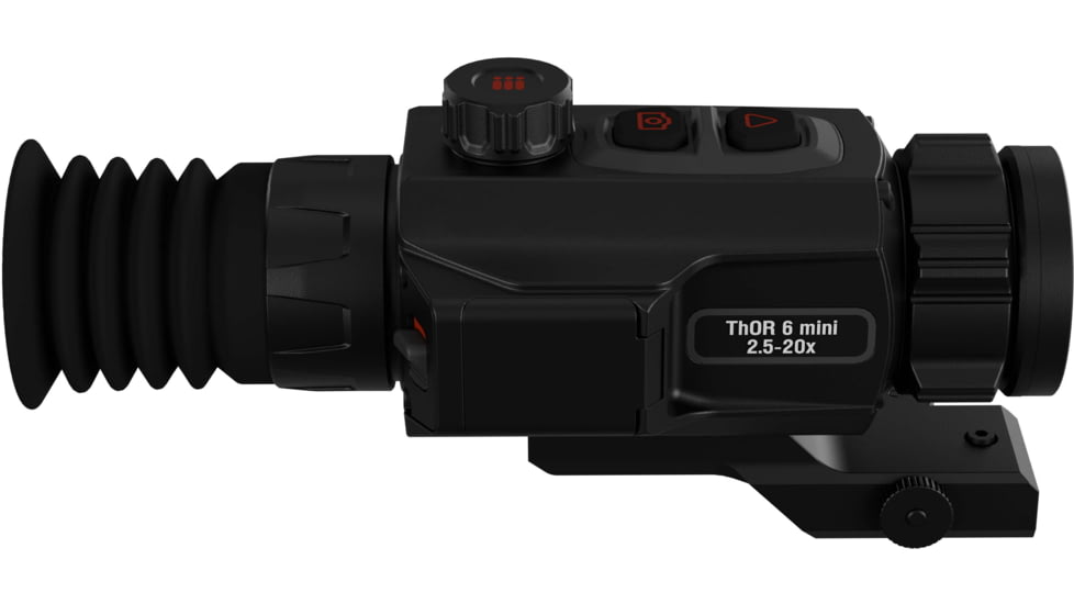 ATN ThOR 6 Mini Compact 2.5-20x25mm Thermal Rifle Scope, 50 Hz, 384x288, Black, TIWST6M325