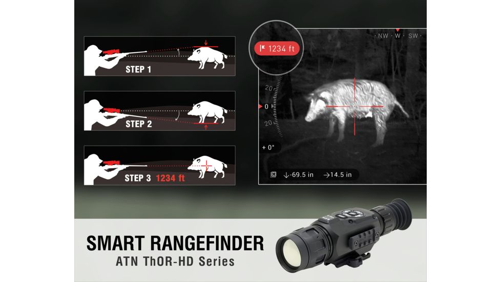 ATN ThOR HD 384x288 Thermal Rifle Scope w/Video Recording, Wi-Fi, GPS, Smartphone Control via App. Black