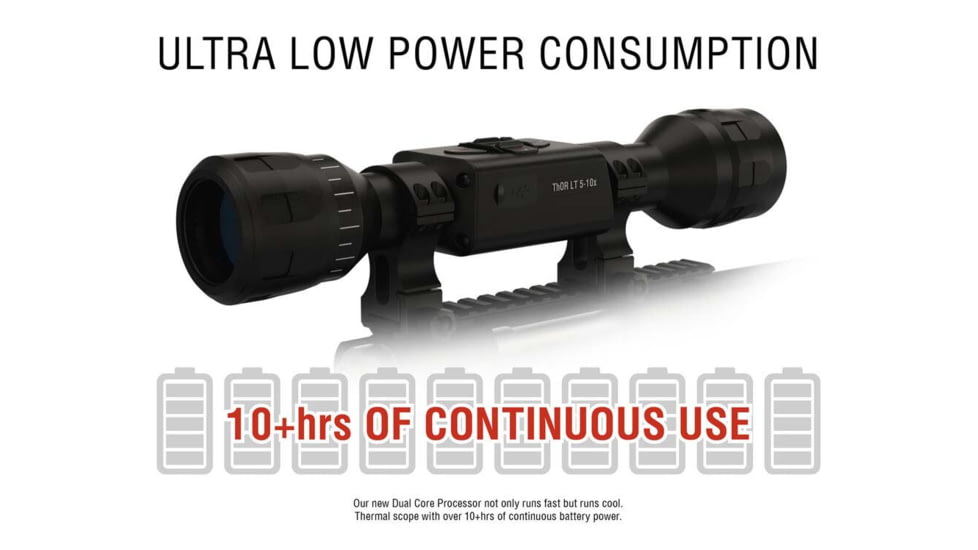 ATN Thor-lt 160x120 Thermal Rifle Scope, Black - TIWSTLT150X