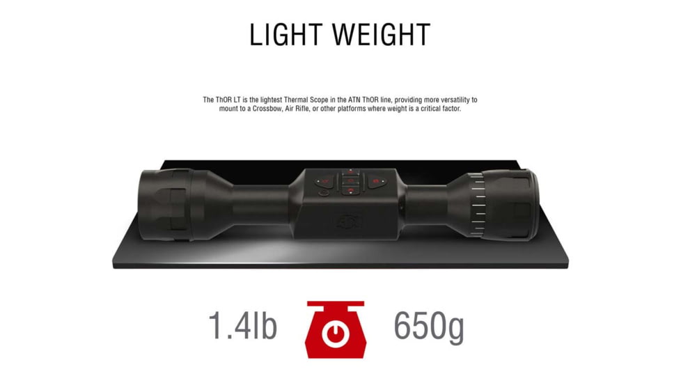 ATN Thor-lt 160x120 Thermal Rifle Scope, Black - TIWSTLT150X