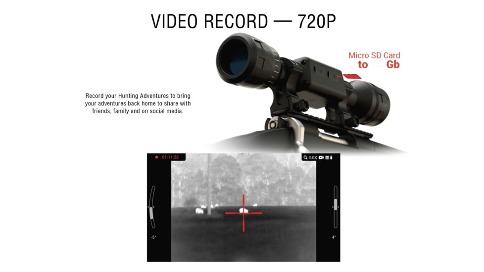 ATN Thor LTV 5-15x Thermal Imaging Rifle Scopes Gen 5, 320x240 w/ Video Recording, Black, TIWSTLTV335X