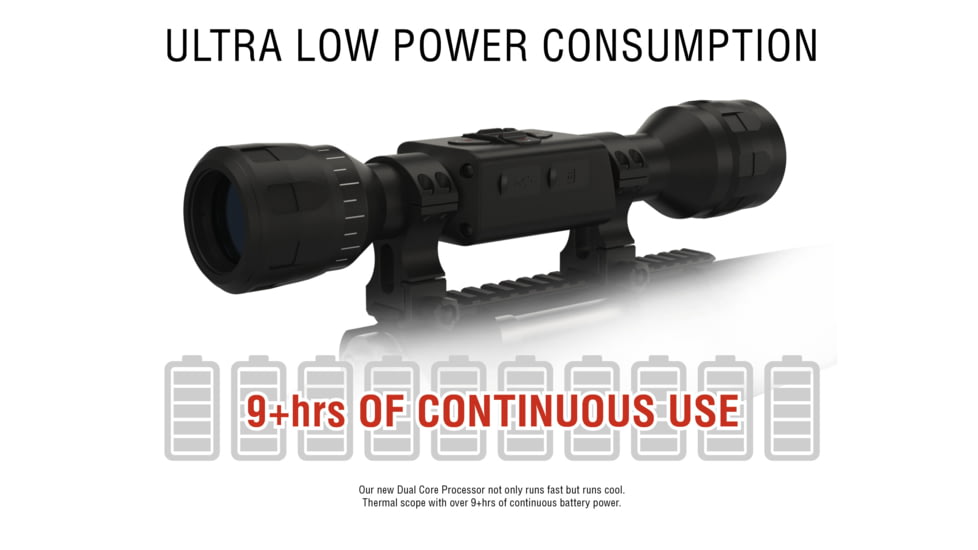 ATN Thor LTV 5-15x Thermal Imaging Rifle Scopes Gen 5, 320x240 w/ Video Recording, Black, TIWSTLTV335X
