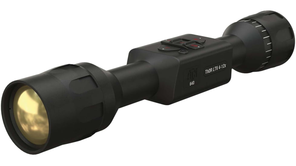 ATN Thor LTV 4-12x Thermal Imaging Rifle Scopes Gen 5, 640x480 w/ Video Recording, Black, TIWSTLTV650X