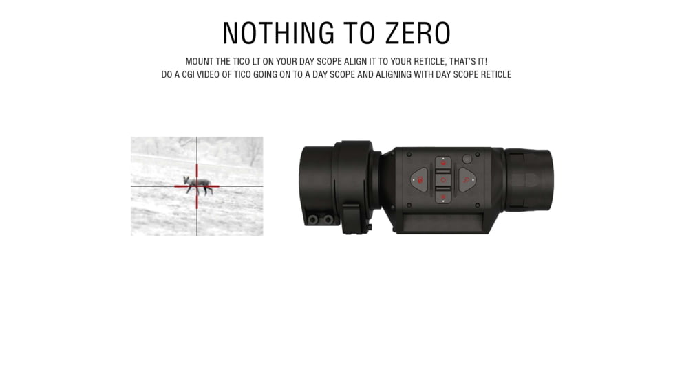 ATN TICO LT 320 1.5 - 3x50 mm Thermal Clip-On,320x240, Black, TICOTLT350X