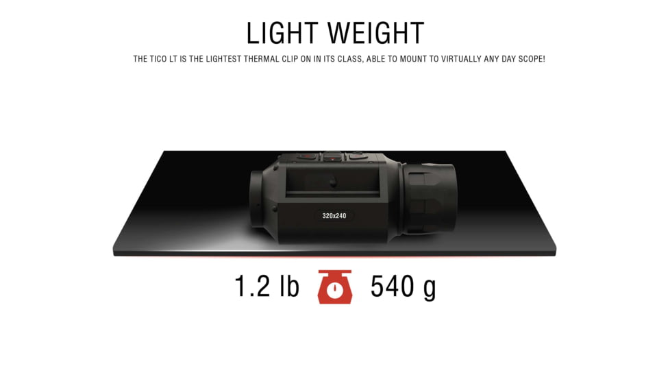ATN TICO LT 320 1.5 - 3x50 mm Thermal Clip-On,320x240, Black, TICOTLT350X