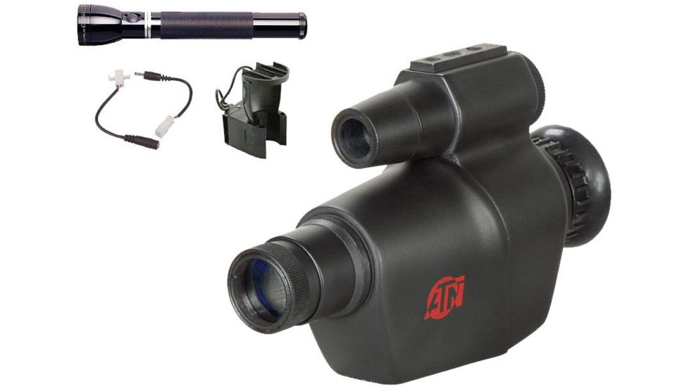 ATN Viper Night Vision Goggles NVGOVIPR10 and Mag RX2019-KIT Charger Ultimate Rechargeable Flashlight Kit