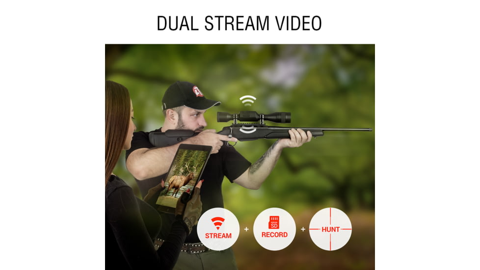 ATN X-Sight 5 LRF 3-15x UHD Smart Day/Night Hunting Rifle Scope, 30mm Tube w/ Gen 5 Sensor, Multiple Patterns &amp; Color Options Reticle, Black, DGWSXS3155LRF