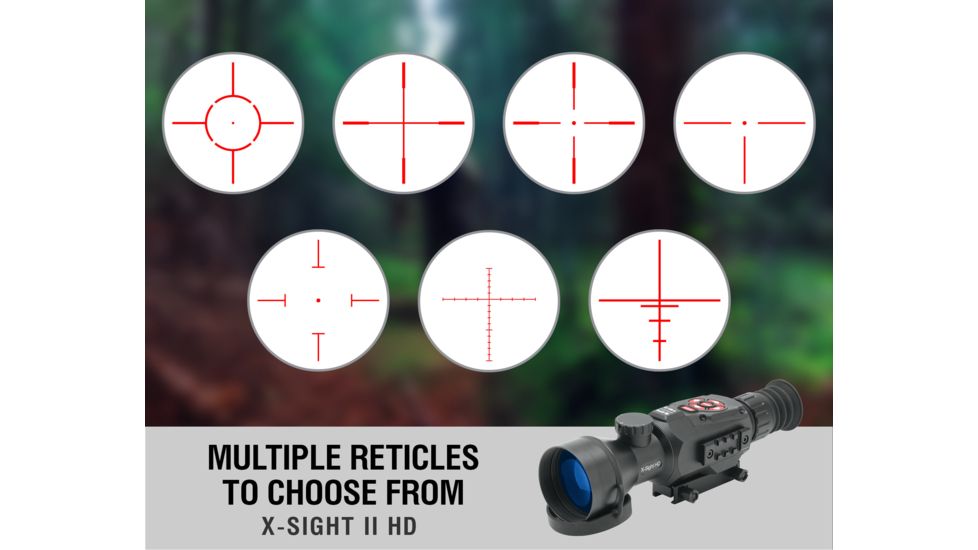 ATN X-Sight II Smart Day/Night Rifle Scope w/HD Video, Wi-Fi, GPS, Smartphone Control via App, Black