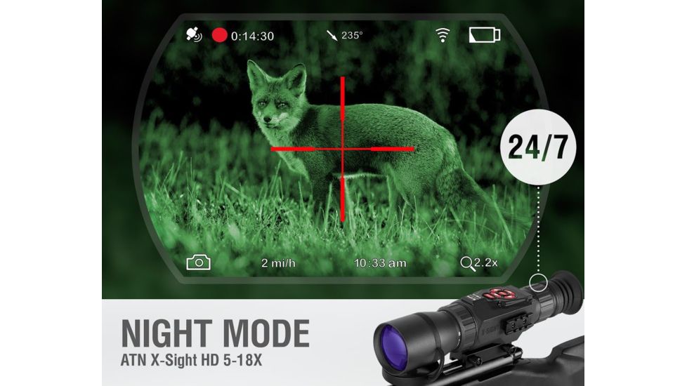 ATN X-Sight Night Vision Rifle Scope 5-18x