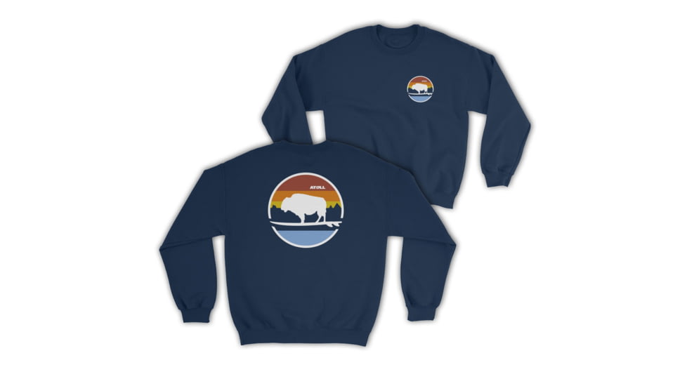 Atoll Board Co Atoll Boards Landscape Crew Neck Sweatshirt - Indigo Blue, S - Indigo Blue,S, SQ2869111