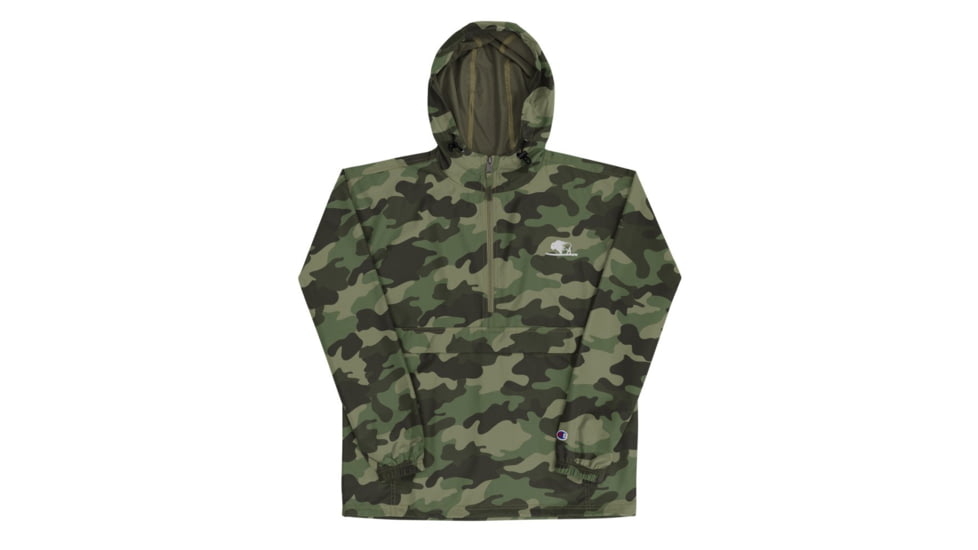 Atoll Board Co Atoll Embroidered Champion Packable Unisex Jacket - Olive Green Camo, L - Olive Green Camo,L, 628E861415931Olive-Green-Camo-L