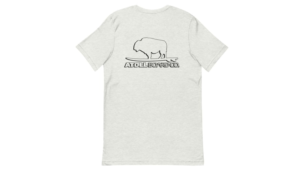 Atoll Board Co Atoll Minimalist Outline Logo Paddle Board Tee - Ash, S - Ash,S, 6279D097450B5Ash-S