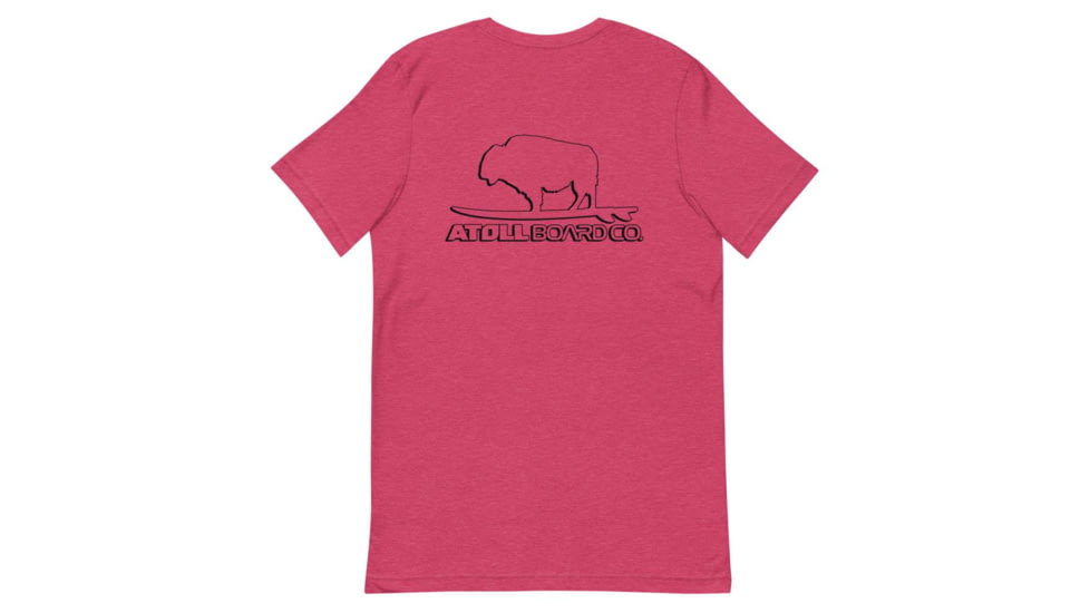 Atoll Board Co Atoll Minimalist Outline Logo Paddle Board Tee - Heather Raspberry, XL - Heather Raspberry,XL, 6279D097450B5Heather-Raspberry-XL