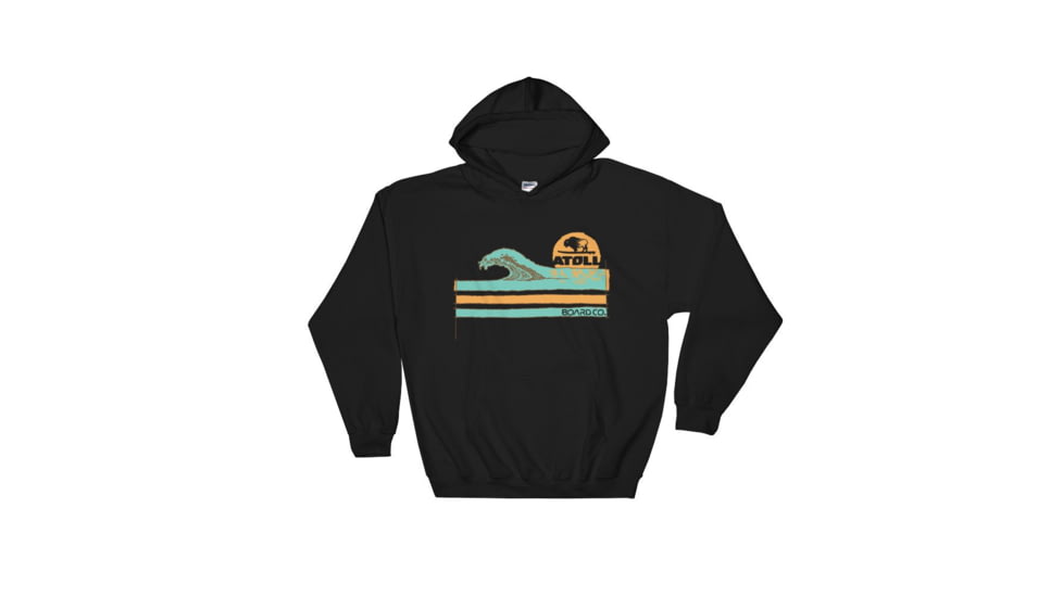 Atoll Board Co Atoll Wave Unisex Pullover Hoodie - Black, L - Black,L, SQ0061184
