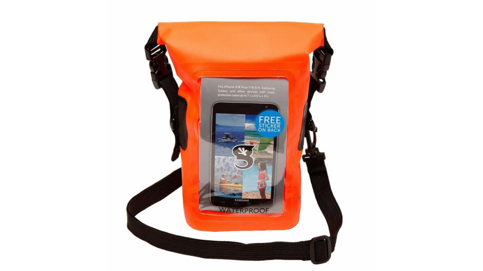 Atoll Board Co Geckobrands Waterproof Phone Tote - Orange - Orange, SQ2806418