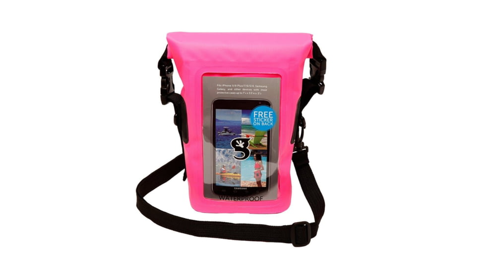 Atoll Board Co Geckobrands Waterproof Phone Tote - Pink - Pink, SQ4160609