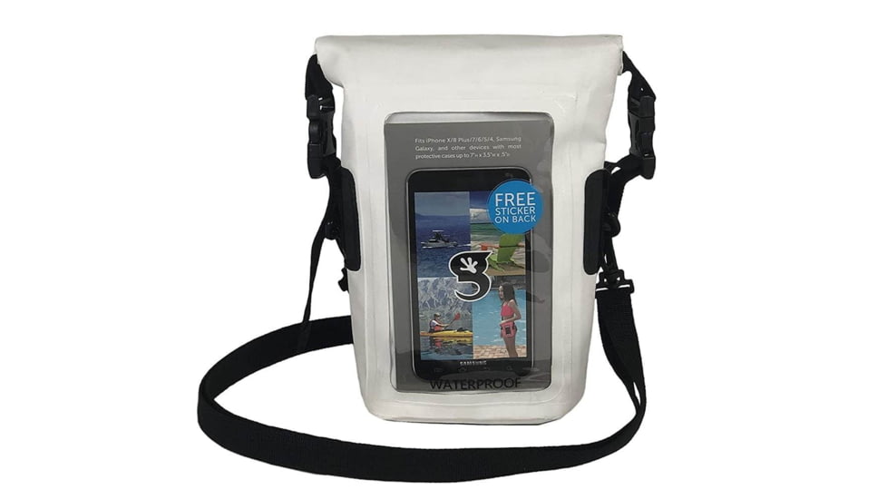 Atoll Board Co Geckobrands Waterproof Phone Tote - White - White, SQ6745916