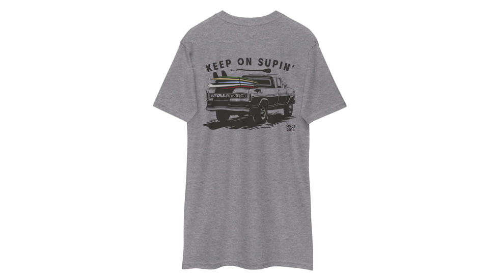 Atoll Board Co Mens Heavyweight Tee with Atoll Paddle Board Truck - Carbon Grey, M - Carbon Grey,M, 64594D6C9C8F2Carbon-Grey-M