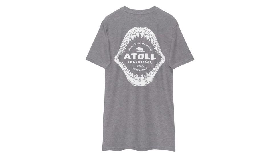 Atoll Board Co Mens Heavyweight Tee With Atoll Shark Fossil Graphic - Carbon Grey, 4XL - Carbon Grey,4XL, 6487450E4BE07Carbon-Grey-4XL