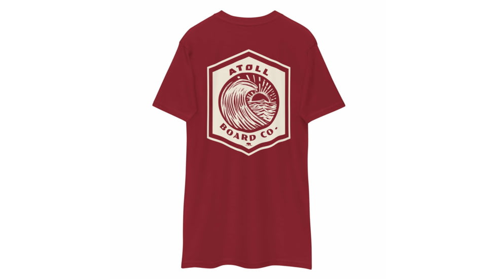 Atoll Board Co Mens premium heavyweight tee - Brick Red, 4XL - Brick Red,4XL, 64639388C80CCBrick-Red-4XL