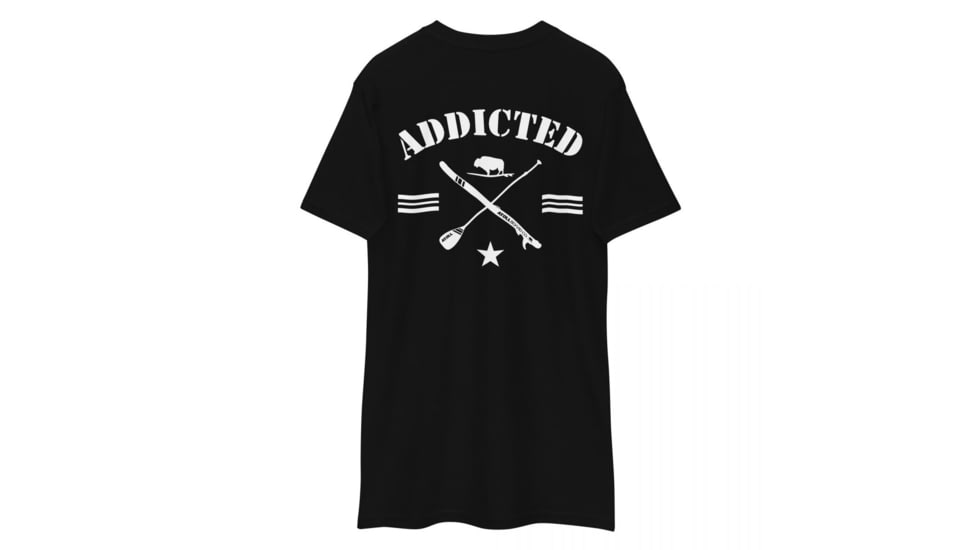 Atoll Board Co Mens premium heavyweight tee with Addicted to Paddle Boarding Graphic - Black, L - Black,L, 62E9572E9B859Black-L