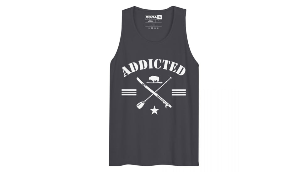 Atoll Board Co Mens premium tank top with Addicted to Paddle Boarding Graphic - Navy, 2XL - Navy,2XL, 62E957FE1F679Navy-2XL