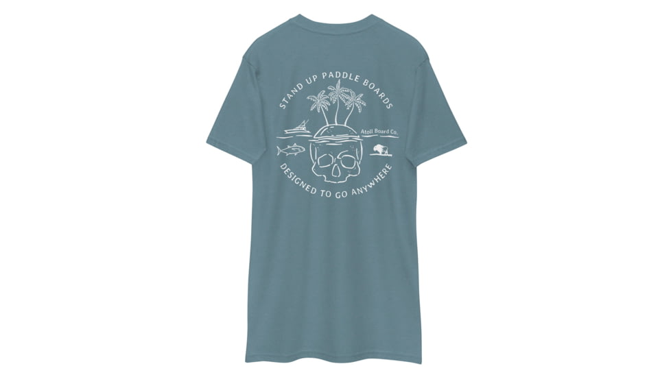 Atoll Board Co Mens Premium Tee with Atoll Skull Island Graphic - Agave, 3XL - Agave,3XL, 645038F9AF428Agave-3XL