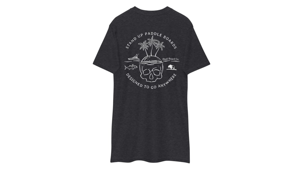 Atoll Board Co Mens Premium Tee with Atoll Skull Island Graphic - Charcoal Heather, 3XL - Charcoal Heather,3XL, 645038F9AF428Charcoal-Heather-3XL