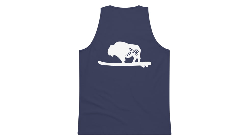 Atoll Board Co Mens Tank Top with Atoll Bison Logo - Harbor Blue, M - Harbor Blue,M, 62905363E2E77Harbor-Blue-M