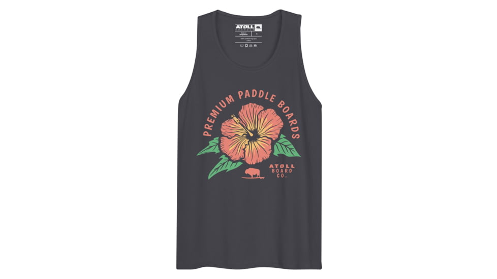 Atoll Board Co Mens Tank Top with Atoll Island Flower Graphic - Navy, 2XL - Navy,2XL, 64417B88A7E57Navy-2XL