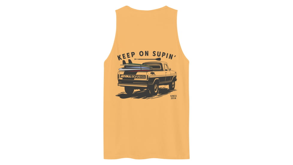 Atoll Board Co Mens Tank Top with Atoll Paddle Board Truck Graphic - Squash, M - Squash,M, 64594DD9858DFSquash-M