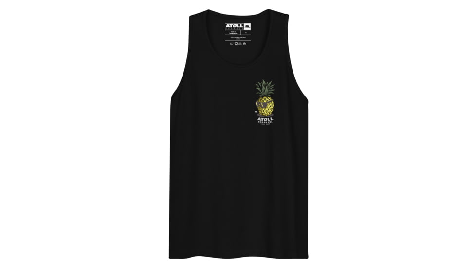 Atoll Board Co Mens Tank Top with Atoll Pineapple Graphic - Black, M - Black,M, 6494C678E3035Black-M