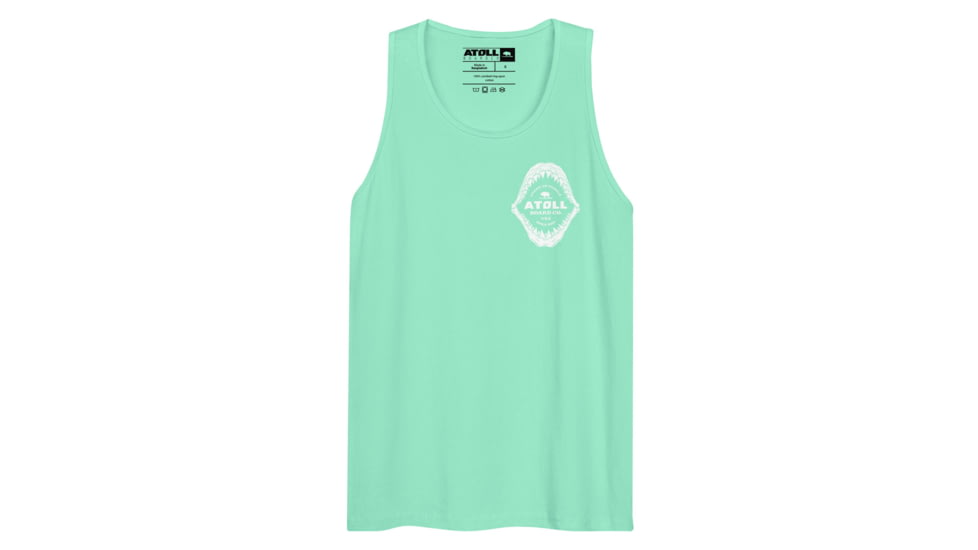 Atoll Board Co Mens Tank Top with Atoll Shark Fossil Graphic - Mint, XL - Mint,XL, 6487459A4AC87Mint-XL